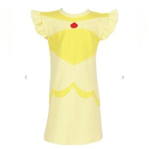 Charming Yellow Ruffle Sleeve Dress for Kids